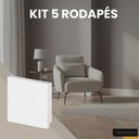 Ver imagem 3 de Kit 5 Rodapés de Poliestireno Arquitech 50007 Liso 7cm 2,40m Branco