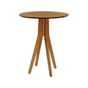 Ver imagem 1 de Mesa Bistrô Sevilha Madeira Maciça e Tampo Redondo - Amêndoa - Tampo Ø80 Laminado Cinamomo