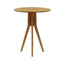 Ver imagem 3 de Mesa Bistrô Sevilha Madeira Maciça e Tampo Redondo - Amêndoa - Tampo Ø80 Laminado Cinamomo