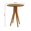 Ver imagem 5 de Mesa Bistrô Sevilha Madeira Maciça e Tampo Redondo - Amêndoa - Tampo Ø80 Laminado Cinamomo
