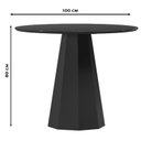 Ver imagem 2 de Mesa de Jantar 100x100 Cm Isis com Vidro Preto – New Ceval