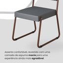 Ver imagem 6 de Conjunto Sala de Jantar Mesa 160x90cm Base Lunna Tampo Mdf Laca com Vidro Napoli