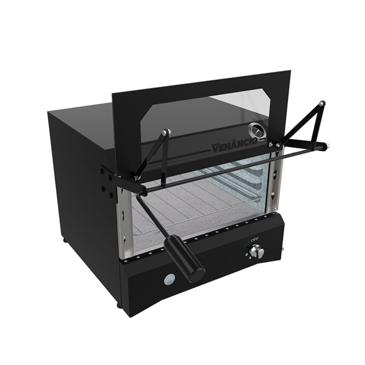 Forno de Lastro Roma 50 a Gás Preto FIRI50 Venâncio - 1