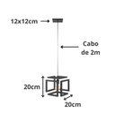 Ver imagem 5 de Kit 2 Pendentes Luminária Infinity Industrial Preto