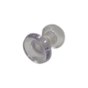 Puxador redondo médio com furo único para porta de vidro temperado blindex