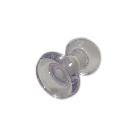 Puxador redondo médio com furo único para porta de vidro temperado blindex