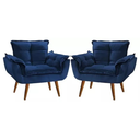 Ver imagem 1 de Kit 2 Poltronas Decorativa Recepção Clinica Opala Suede - Twdecora