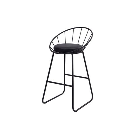 Banqueta Cozinha Banco para Bancada Sunset Média Área Gourmet Churrasqueira Preto/Cinza