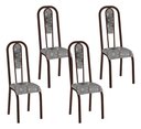 Ver imagem 2 de Kit 4 Cadeiras Madri Corino Paraopeba Tubo Marrom Cafe