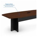 Ver imagem 3 de Mesa de Reunião Diretoria Abaulada - 3,20x1,20m - Workstart - Marsala/Preto - 21017