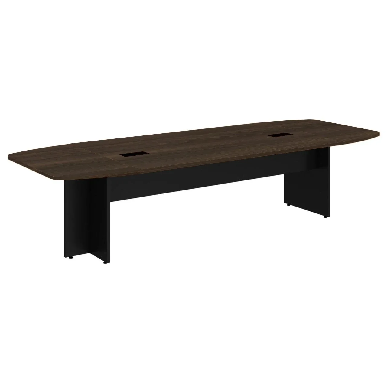 Mesa de Reunião Diretoria ABAULADA - 3,20x1,20m - WORKSTART - MARSALA/PRETO - 21017
