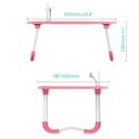 Ver imagem 3 de Mesa para Notebook Usb Ventilador Iluminação Dobravel Rosa