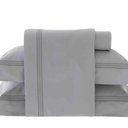 Ver imagem 2 de Jogo de Cama Casal Bordado Lusitani Prata/prata Kacyumara