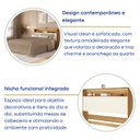 Ver imagem 7 de Cabeceira Queen com Nicho e Led 100% MDF Aurora Yescasa Marrom Carvalho Hanover/Argila