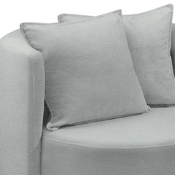 Kit 2 Poltrona Orgânica Maya Boucle Cinza Redonda Decorativa - Arkell - 4