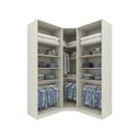 Ver imagem 3 de Guarda-Roupa Modulado de Canto Oblíquo 5 Portas MDF Seletto Marrom/Areia/Jequetibá