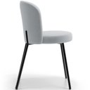 Ver imagem 2 de Kit 3 Cadeiras Sala de Jantar Estofada Gavi L02 Bouclê Cinza - Lyam Decor
