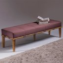 Ver imagem 5 de Recamier Decorativo 160cm Martínez Veludo Pés Madeira Rosa/Mel - Gran Belo