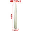 Ver imagem 4 de Conjunto 6 Vela Decoração Natalina Branca para Castiçal 21cm