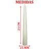 Conjunto 6 Vela Decoração Natalina Branca para Castiçal 21cm - 4