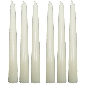 Conjunto 6 Vela Decoração Natalina Branca para Castiçal 21cm