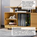 Ver mais imagens de Estante Home para TV até 55 Polegadas 187x160cm 1 Porta Basculante Ripado Kassiopi Espresso Móveis