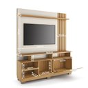 Ver imagem 5 de Estante Home para TV até 55 Polegadas 187x160cm 1 Porta Basculante Ripado Kassiopi Espresso Móveis