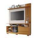 Ver imagem 3 de Estante Home para TV até 55 Polegadas 187x160cm 1 Porta Basculante Ripado Kassiopi Espresso Móveis