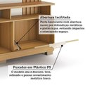Ver imagem 7 de Estante Home para TV até 55 Polegadas 187x160cm 1 Porta Basculante Ripado Kassiopi Espresso Móveis