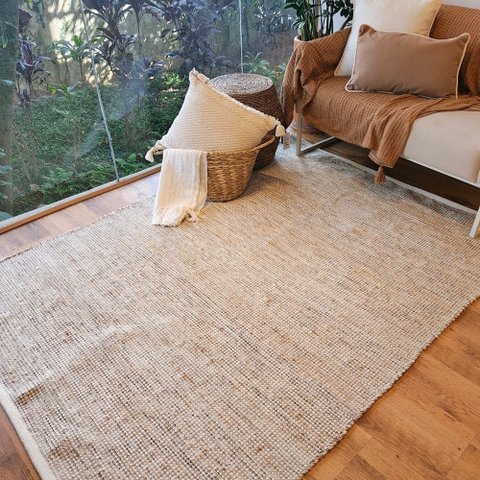 Tapete Artesanal Kilim Disha Marfim Mescla 140 x 200