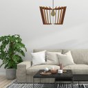 Ver imagem 2 de Luminária Teto tipo Pendente COROA MDF Completa -:MDF Marrom