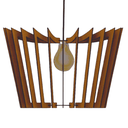 Ver imagem 1 de Luminária Teto tipo Pendente COROA MDF Completa -:MDF Marrom