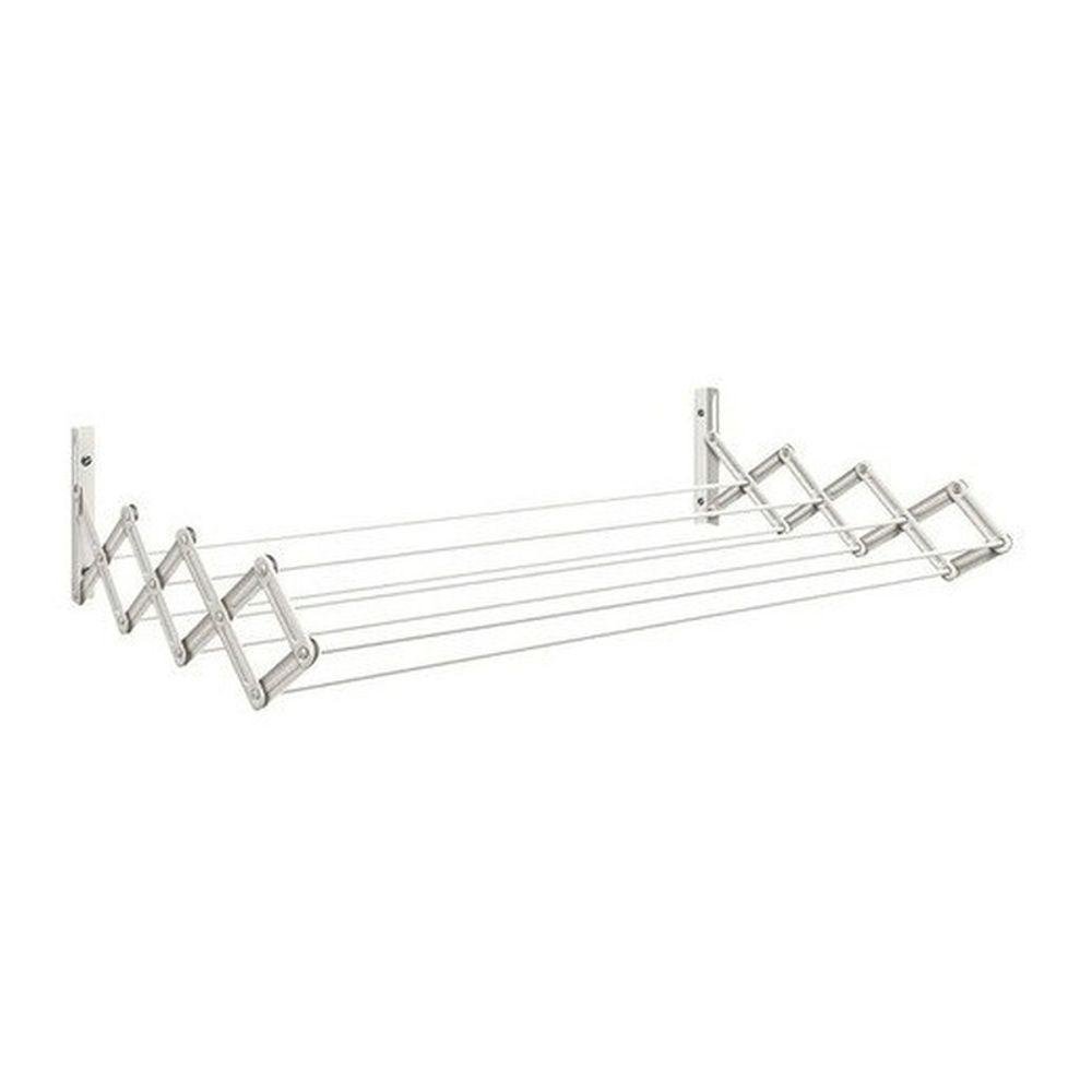Varal Dobrável com 07 Varetas Sanfonado 60cm Parede Secalux - 1