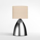 Ver imagem 5 de Abajur Luminaria de Mesa Clássico Bojudo Escovado com Cúpula Branco Decoração Iluminação Casa