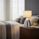 Ver imagem 1 de Abajur Luminaria de Mesa Clássico Bojudo Escovado com Cúpula Branco Decoração Iluminação Casa