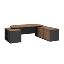 Ver imagem 2 de Mesa Tamburato Presidente com Connect- Nogal/ Preto 6362