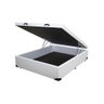 Cama Box Baú Casal em sintético branco com Pistão a gás - 138x188 - 1