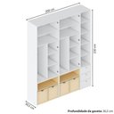 Ver imagem 4 de Guarda-Roupa Modulado Infantil com LED 3 Peças 5 Portas Wave Casatema MadeiraOriginals Branco/Marrom