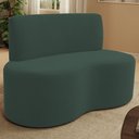 Ver imagem 1 de Sofá 2 Lugares 140cm Orgânico para Sala de Estar Living Larissa L02 Suede Verde Musgo - Lyam Decor