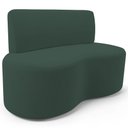 Ver imagem 2 de Sofá 2 Lugares 140cm Orgânico para Sala de Estar Living Larissa L02 Suede Verde Musgo - Lyam Decor