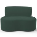 Ver imagem 5 de Sofá 2 Lugares 140cm Orgânico para Sala de Estar Living Larissa L02 Suede Verde Musgo - Lyam Decor