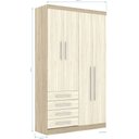 Ver imagem 3 de Guarda Roupa Modulado 4 Portas 4 Gavetas 193 Master Avelã Rústico/ártico Rústico - Eucamóveis