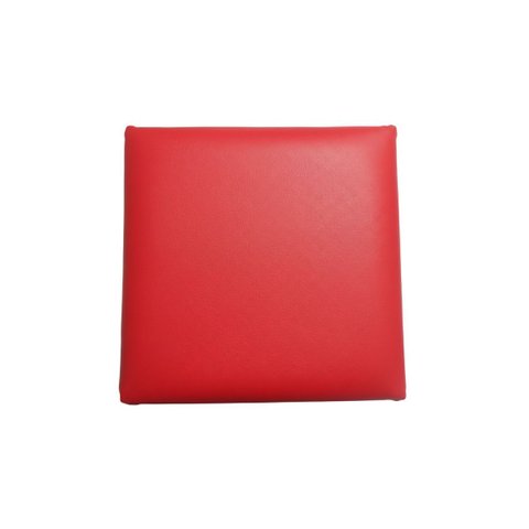 Assento Estofado em Courino para Banqueta de Penteadeira 30x30 4 Unidades:vermelho