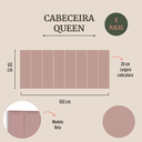Ver imagem 2 de Cabeceira Queen Modulada Reta Cama Box Veludo Nude