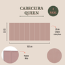 Cabeceira Queen Modulada Reta Cama Box Veludo Nude - 2