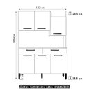 Ver imagem 4 de Armário de Cozinha Compacta 132cm Stella Freijó/soft Z06 - Mpozenato