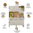 Ver imagem 3 de Armário de Cozinha Compacta 132cm Stella Freijó/soft Z06 - Mpozenato