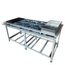 Ver imagem 2 de Fogão Industrial 6 Bocas Duplas Cefaz Linha Gold Inox 430 Baixa Pressão com Chapa e Banho Maria