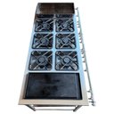 Ver imagem 5 de Fogão Industrial 6 Bocas Duplas Cefaz Linha Gold Inox 430 Baixa Pressão com Chapa e Banho Maria