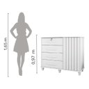 Ver imagem 6 de Cômoda Sapateira Grécia com Chave 1 Porta Ripado Flex - 4 Cores:cinamomo